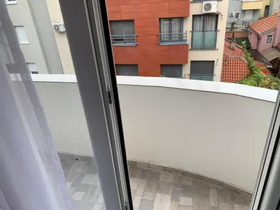 a view from a window of a balcony at Jevtic in Vračar (historical)