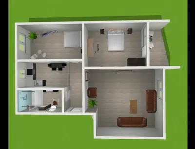 a rendering of a small apartment building at Apartment Black Diamond - Vracar, Belgrade in Belgrade