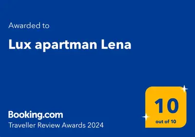 a yellow box with the textouched to lux apartmentarianiane at Lux apartman Lena in Belgrade