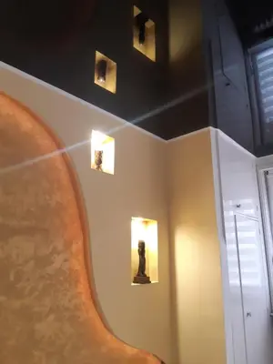 a room with a ceiling with lights on it at Brdo lux in Belgrade