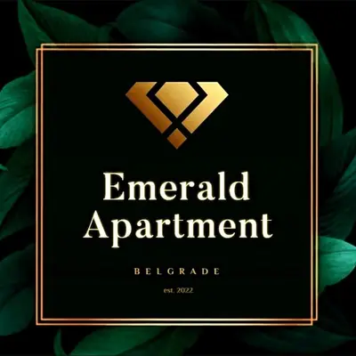 a sign that reads emerald agreementcellence with a gold at Emerald Apartment Belgrade in Senjak (historical)