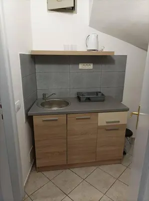 a kitchen with a sink and a counter top at Katera in Belgrade
