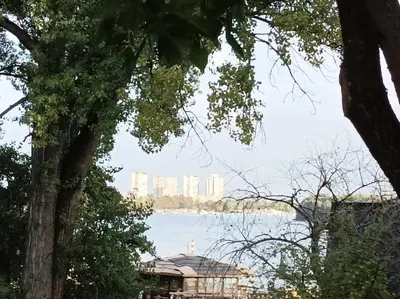 a view of a body of water with buildings in the background at Katera in Belgrade