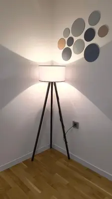 a lamp in a room with a white wall at TALIJA in Vračar (historical)