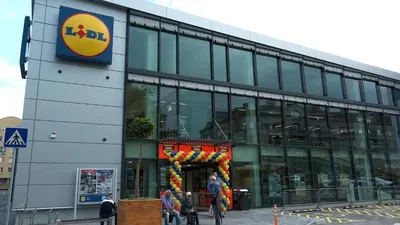a building with a sign on the side of it at Despot in Belgrade