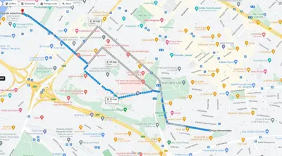 a map of the city of philadelphia at Apartment Sofija Vracar in Belgrade