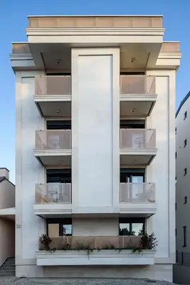 a building with balconies on the side of it at Star32 in Vračar (historical)