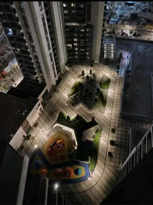an overhead view of a room in a building at Belgrade Waterfront Premium in Belgrade