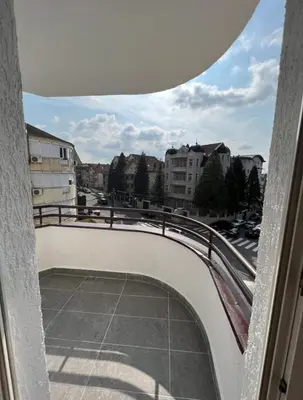 a balcony with a view of a city at Marina2 in Belgrade