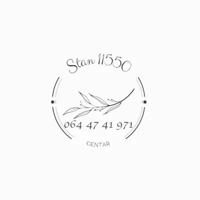 a sketch of a feather in a circle at Stan11550 Centar in Lazarevac