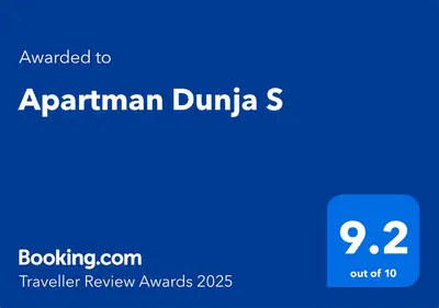a blue rectangle with the words australian dumas at Apartman Dunja S in Belgrade