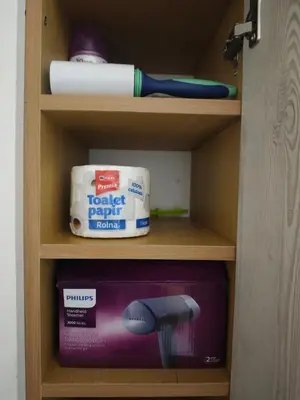 a drawer with a toothbrush and tooth paste at Dunja Apartmans in Belgrade