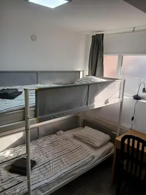 a pair of bunk beds in a room at Smart hostel in Belgrade