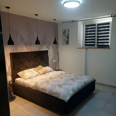 a bedroom with a bed in a room at Jelena in Vračar (historical)
