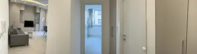 an open hallway with a room with a living room at Sveti Stefan in Belgrade